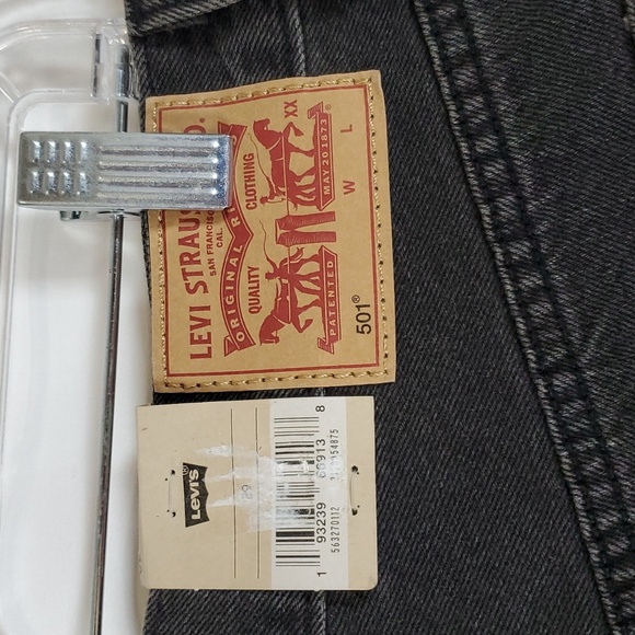 Levi's Woman's Original Git High-Rise Jean Shorts ~ Lunar Black - Picture 7 of 9